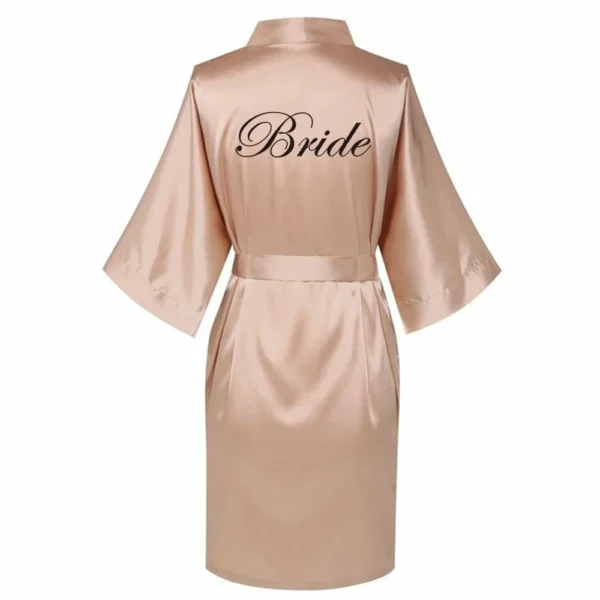 IMAN’S PERSONALIZED TOUCH Wedding Team Bride Satin Robe