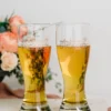 YOU'RE SPECIAL Engraved Just Engaged Hourglass Beer Glass - Pair