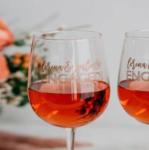 YOU'RE SPECIAL Engraved Just Engaged Wine Glass - Pair