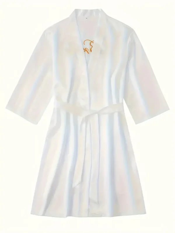 IPT Embroidery Bridal Shower Satin Robe - Unit - Image 4