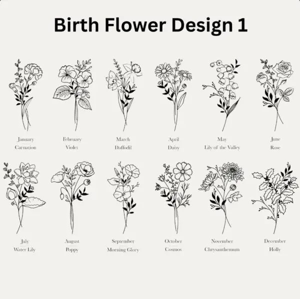 YOU'RE SPECIAL Engraved Birth Month Flower Stemless Wine Glass - Image 9