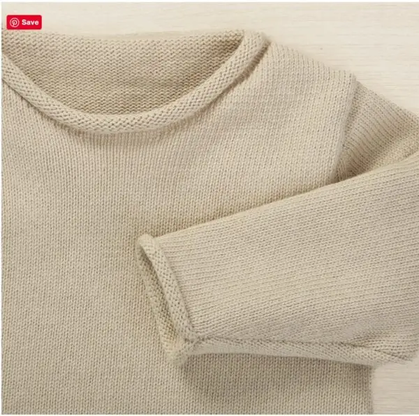 Modern Embroidered Baby Sweater - Image 6