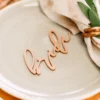 Elegant Bride & Groom Place Cards - Wood - Image 4