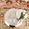 Elegant Bride & Groom Place Cards - Wood - Image 2