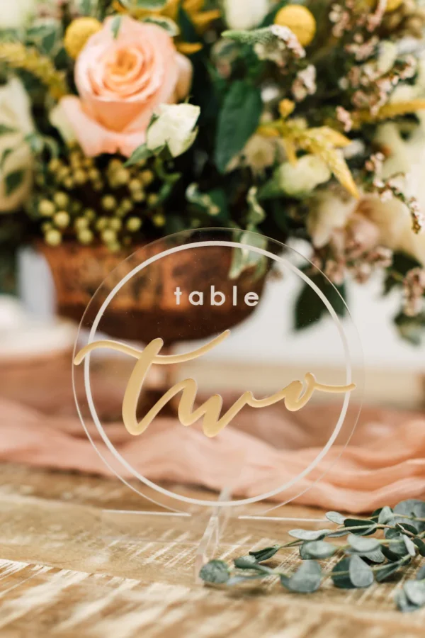 Acrylic Table Number, Horizontal - Image 2