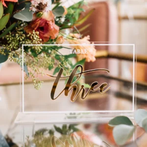 Acrylic Table Number, Horizontal