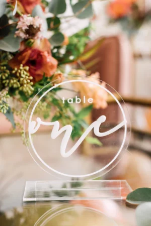 Acrylic Table Number, Round