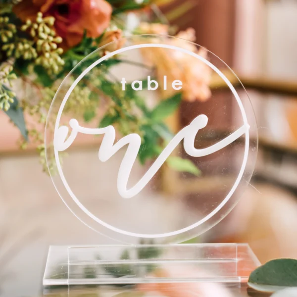 Acrylic Table Number, Round - Image 2