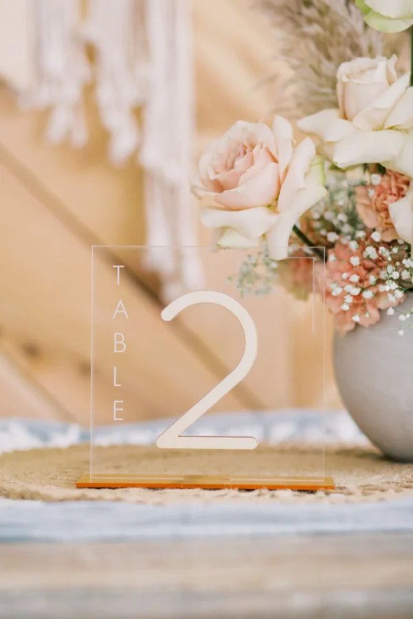 Set of 20 - Square Table Numbers, Acrylic or Wood - Image 3