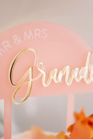 Half Circle Wedding Cake Topper