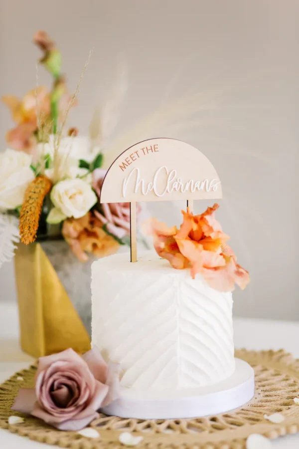 Half Circle Wedding Cake Topper - Image 8