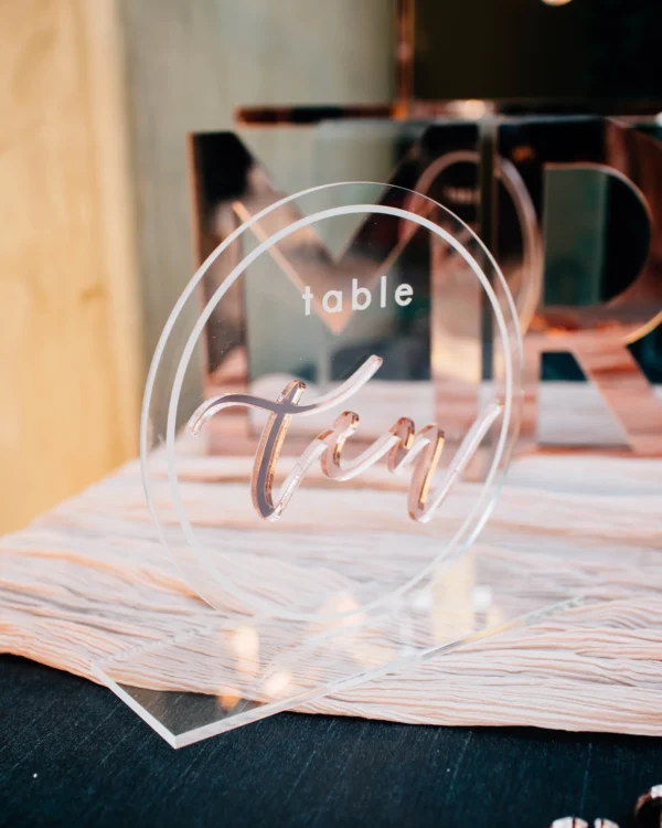 Acrylic Table Number, Round - Image 8