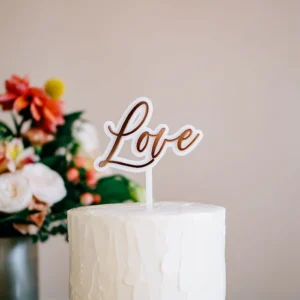 'Love' Wedding Cake Topper
