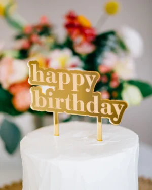 'Happy Birthday' Cake Topper