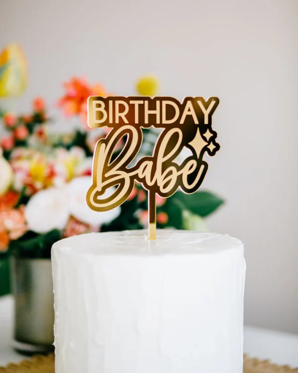 'Birthday Babe' Cake Topper - Image 5