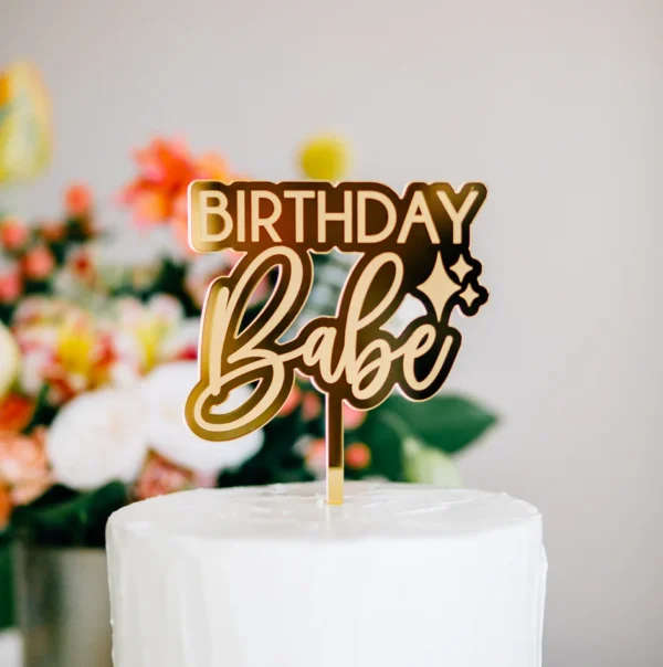'Birthday Babe' Cake Topper