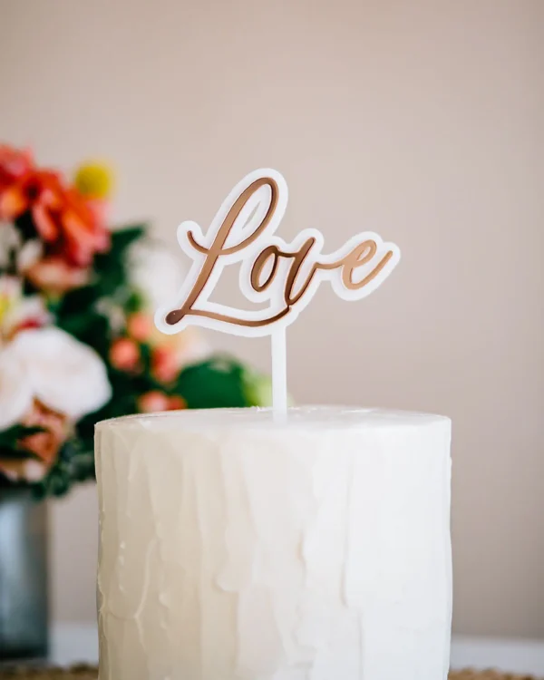 'Love' Wedding Cake Topper - Image 2